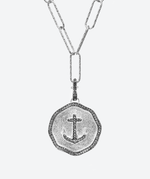 Bon Voyage Anchor Medallion Charm Necklace