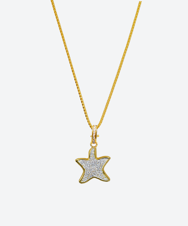 Brilliant Starfish Charm Necklace