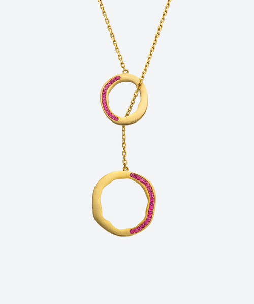 Semi Circle Y Necklace