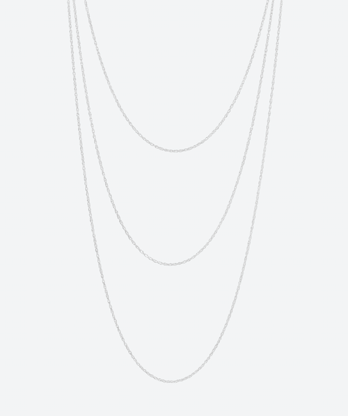 Triple Strand Dainty Chain Necklace
