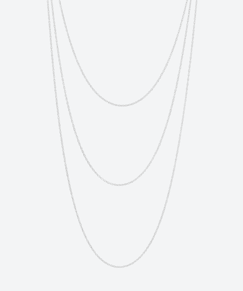 Triple Strand Dainty Chain Necklace