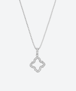 Brilliant Open Flower Crystal Pendant Necklace