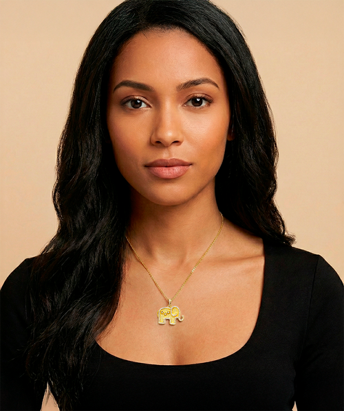 Elephant Charm & Sliding Chain