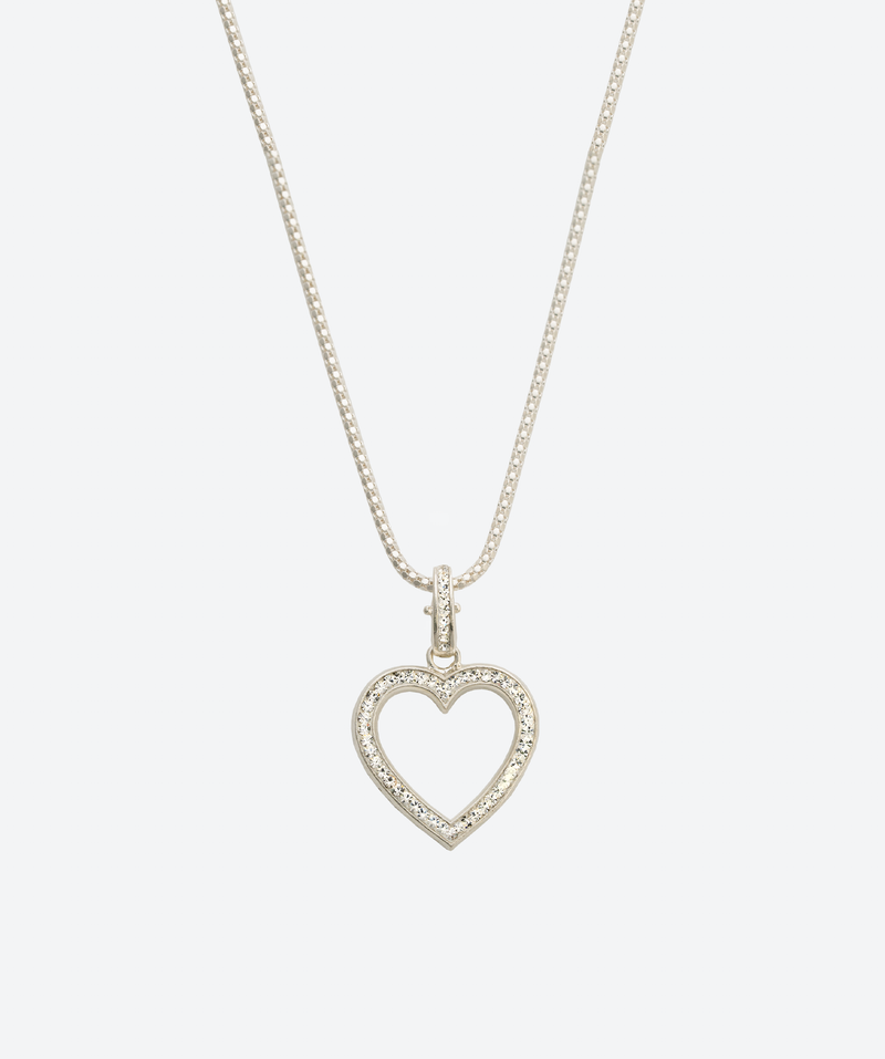 Reversible Open Heart Charm Necklace