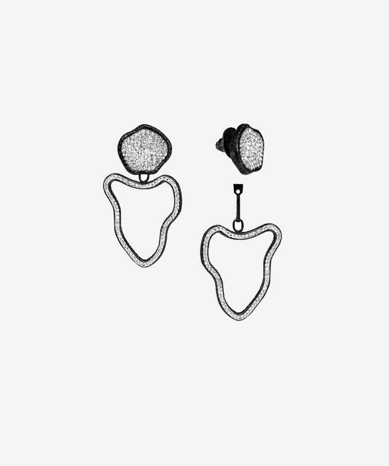 Dainty Open Geode Cascade Earrings