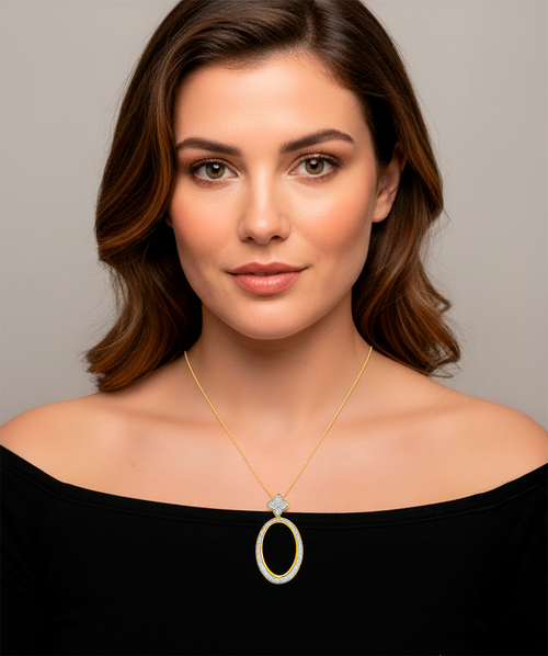 Flower O Drop Necklace