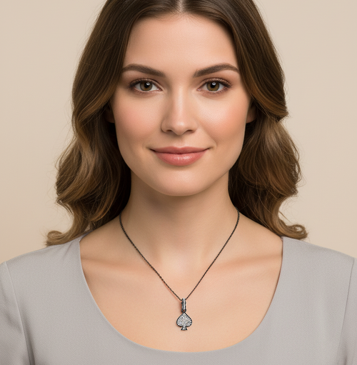 Brilliant Spade Charm Necklace