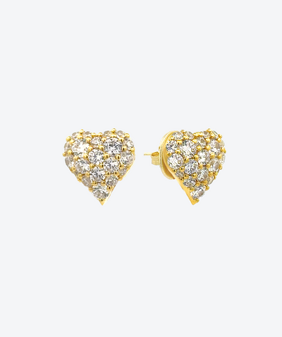 Heart Pave Studs