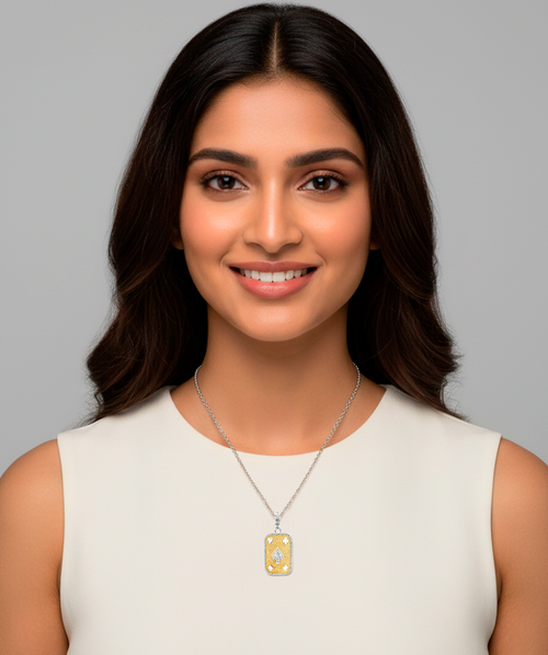 Crystal Spade Rectangle Medallion