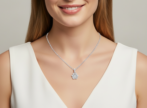 Pave Paw Necklace