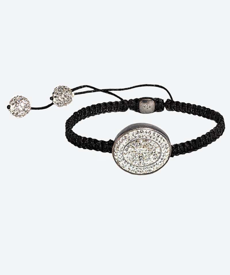 Dainty Oval Crystal Shamballa Bracelet
