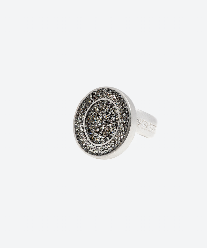 Oval Crystal Ring