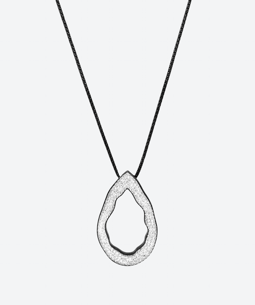 Open Tear Geode Necklace