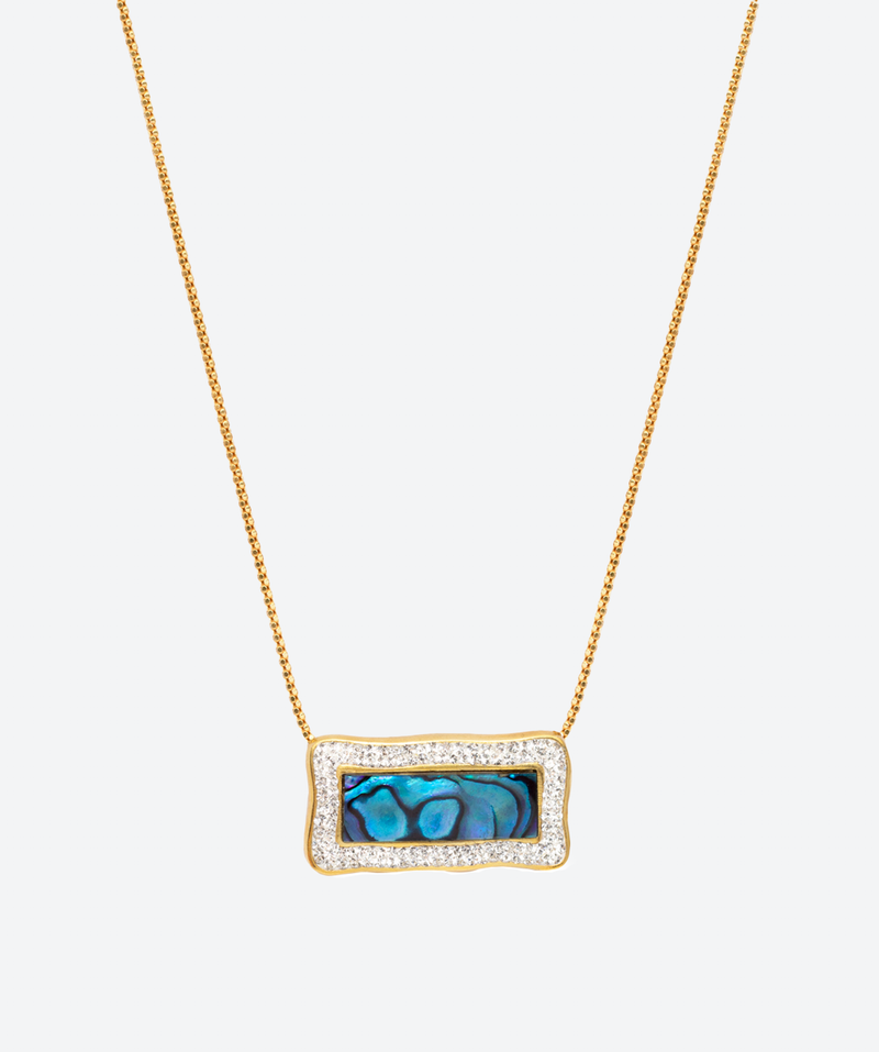 Rectangle gem necklace clearance