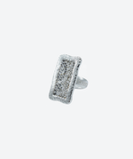 Geode Crystal Rectangle Ring