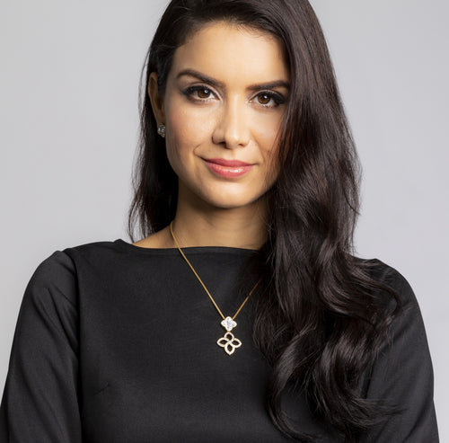 Dainty Flower Cascade necklace