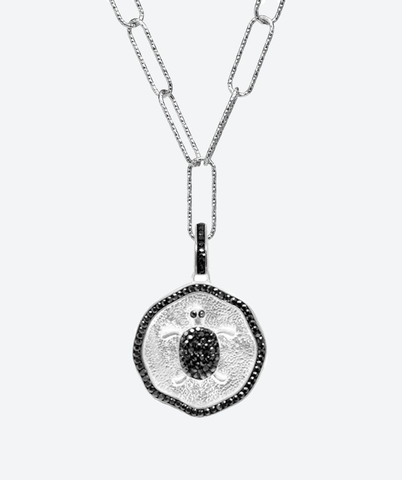 Turtley Cute Medallion Charm Necklace