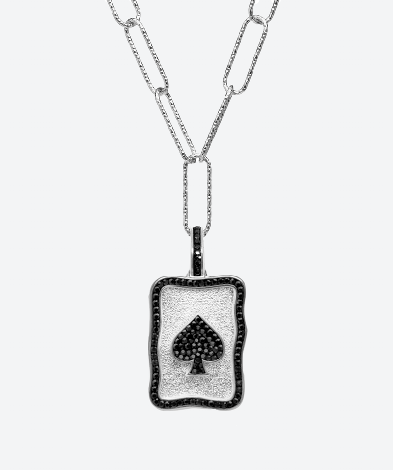 Spade Medallion Charm Necklace