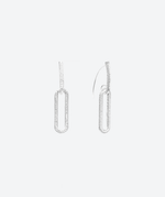 Crystal Link Loop Earrings