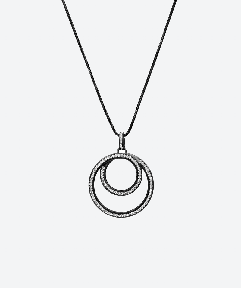 Eternity Swirl Charm Pendant Necklace