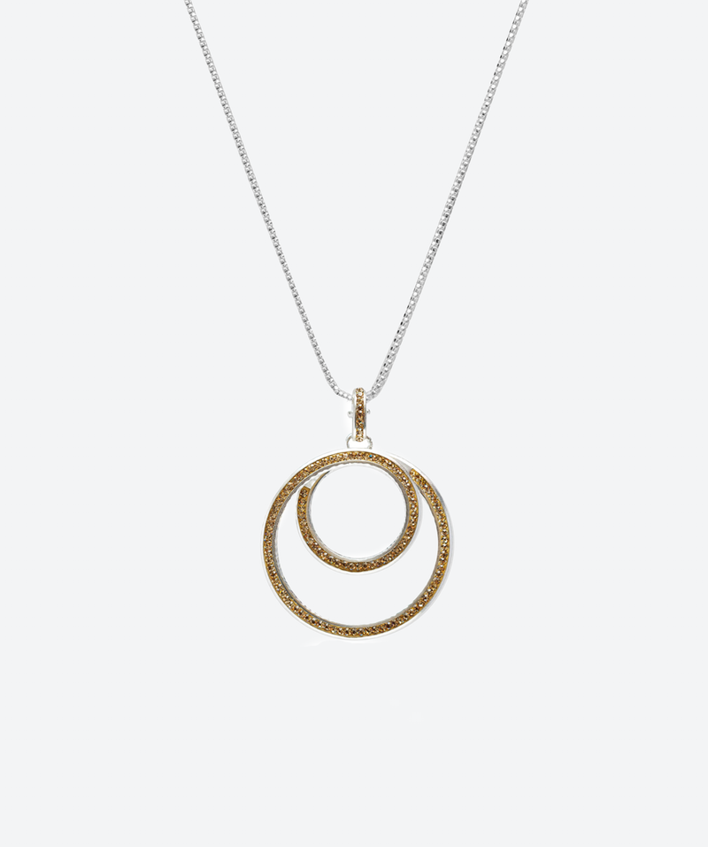 Eternity Swirl Charm Pendant Necklace