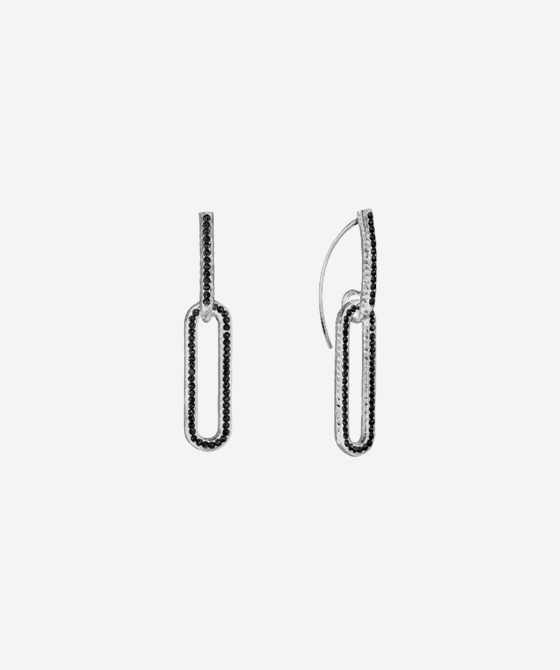 Crystal Link Loop Earrings