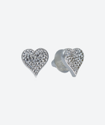 Love Rules Heart Stud Earrings