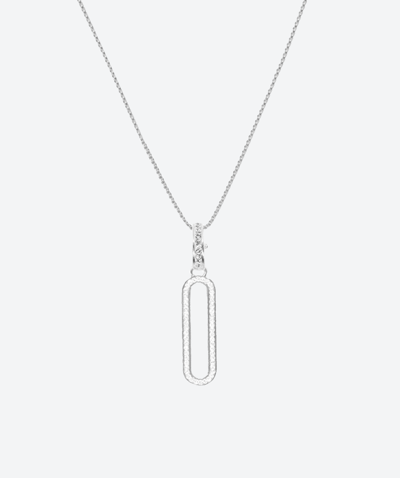 Crystal Link Solo Charm Necklace