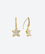 Dainty Starfish Charm Loop Earrings