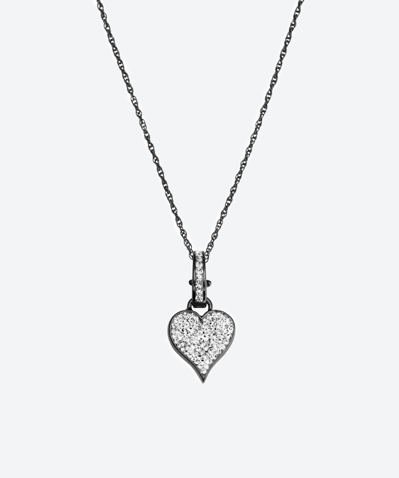 Brilliant Love Rules Heart Charm Necklace
