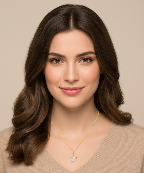 Brilliant Turtley Cute Turtle Charm Necklace