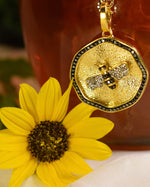 BEEutiful Bee Medallion Charm Necklace